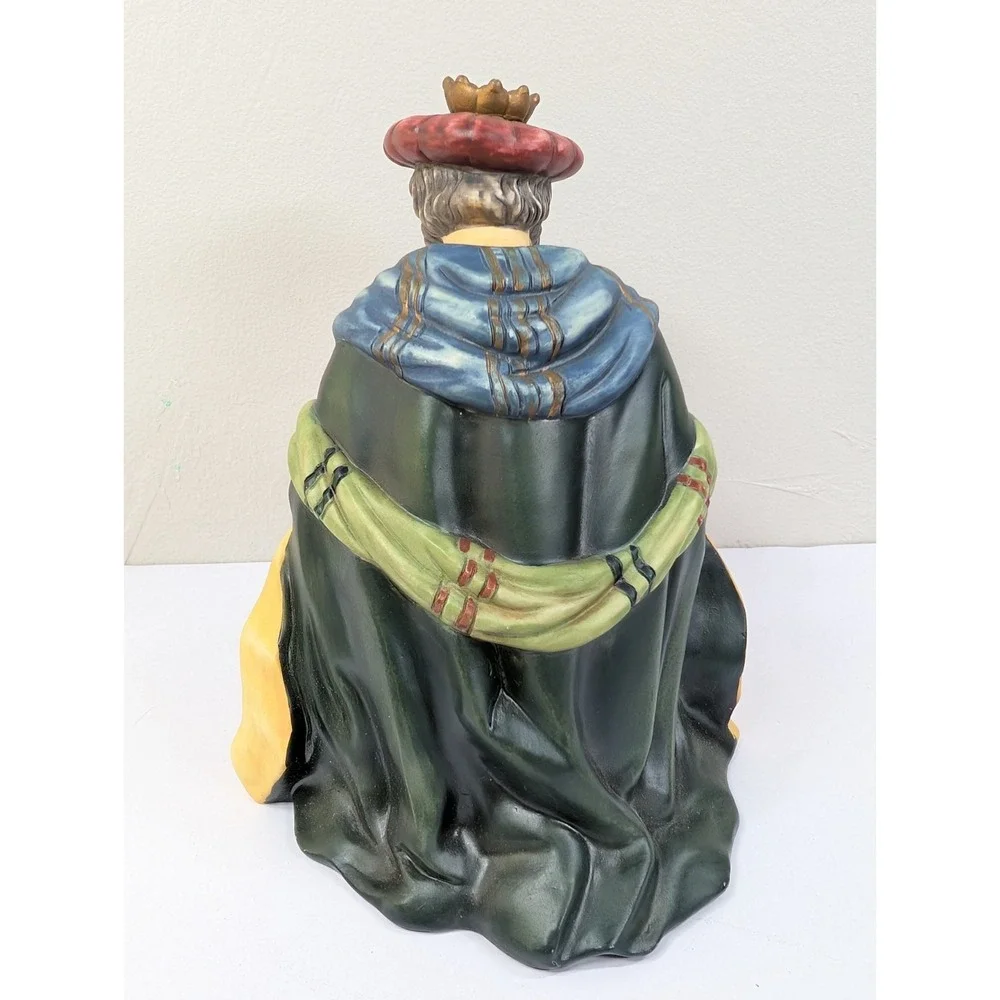 VTG Ceramic Figure Grandeur‎ O'Well Noel Nativity Wisemen Hand Painted Christmas